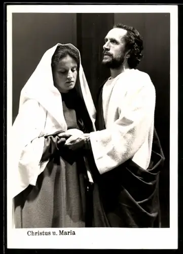 AK Waal, Passionsspiele 1961, Christus und Maria