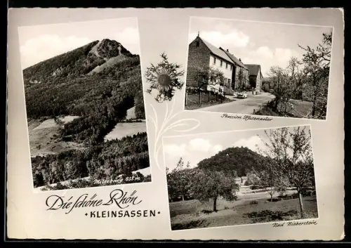 AK Kleinsassen /Rhön, Milseburg, Pension Hasenauer, Bad Bieberstein