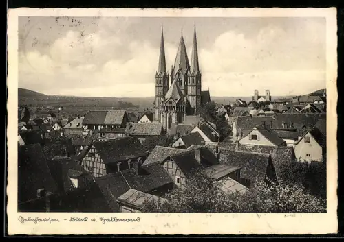 AK Gelnhausen, Blick auf Marienkirche
