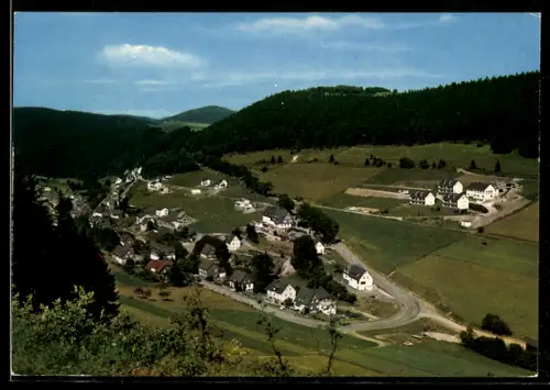 AK Willingen, Ortsansicht aus der Vogelschau