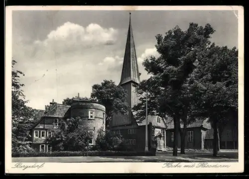 AK Bergedorf, Kirche mit Hasseturm
