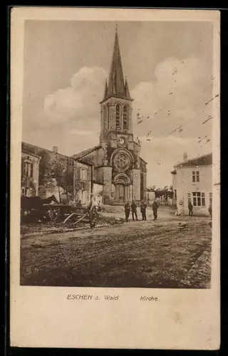 AK Eschen, Blick auf die Kirche
