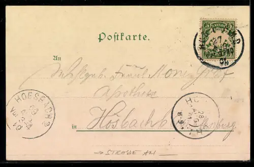 AK Rosenheim, Strasse am Ludwigsplatz