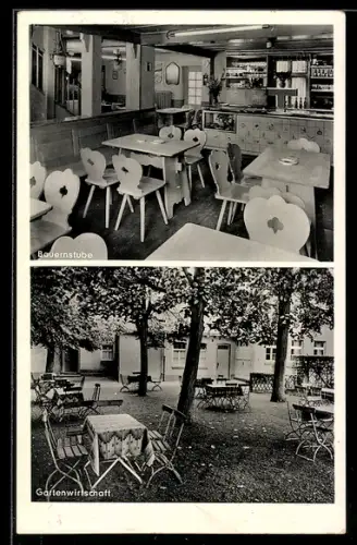 AK Weimar /Kassel, Gasthaus zum Bahnhof, Inh. H. Rudolff, Bauernstube und Gartenwirtschaft