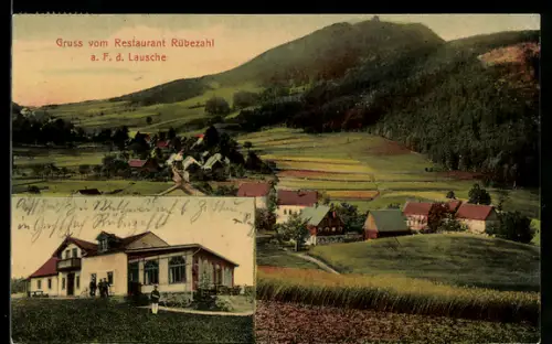 AK Waltersdorf, Ortsansicht, Restaurant Rübezahl