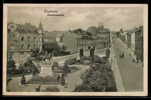 AK Waldheim, Denkmalsplatz