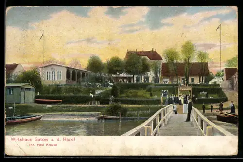 AK Gatow a. d. Havel, Gasthaus Gatow Paul Krause