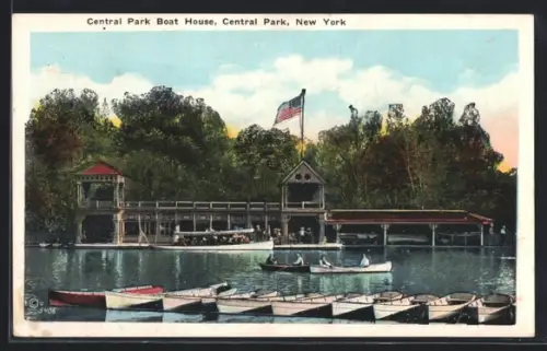 AK New York, NY, Central Park Boat House