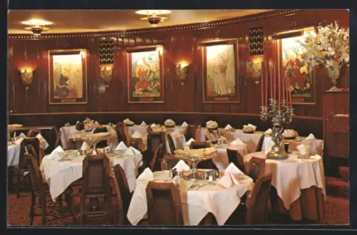 AK San Francisco, CA, Omar Khayyam`s World Famous Restaurant, interior