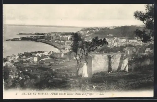 AK Alger, Bab-el-Oued, Vus de Notre-Dame-d`Afrique