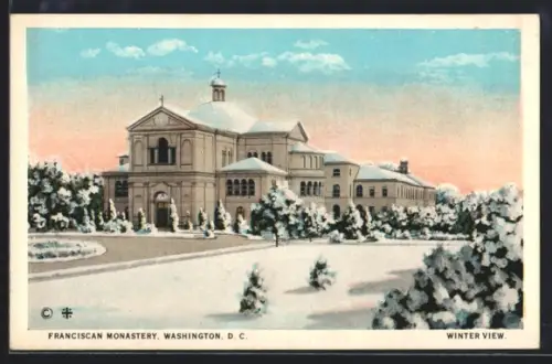 AK Washington, DC, Franciscan Monastery, Winter View