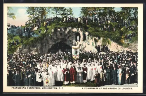AK Washington, DC, Franciscan Monastery, A Pilgrimage at the Grotto of Lourdes