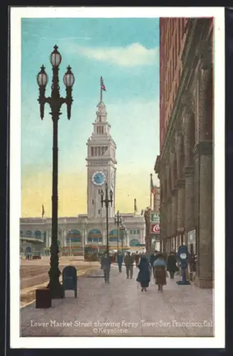 AK San Francisco, CA, Lower Market Street, showing Ferry Tower