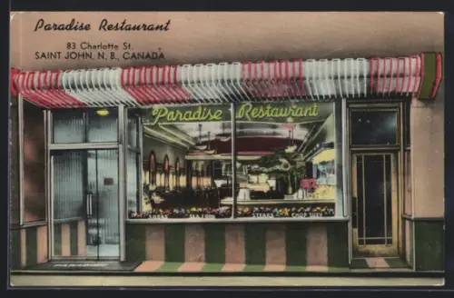 AK Saint John, N. B., Paradise Restaurant, 83 Charlotte Street