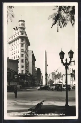 AK Buenos Aires, Diagonal R. A. Sáenz Peña