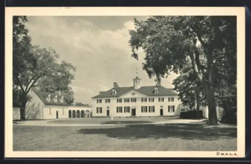 AK Mount Vernon, The Mount Vernon Mansion, West Front