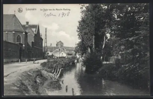 AK Louvain, La Dyle rue du Moulin Reding