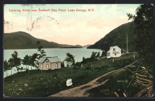 AK Lake George, NY, Looking South near Sabbath Day Point