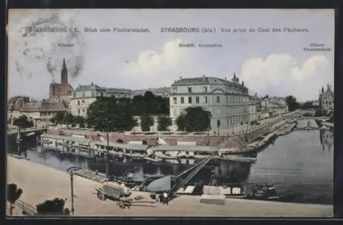 AK Strassburg i. E., Blick vom Fischerstaden