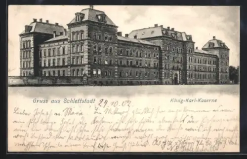 AK Schlettstadt, König-Karl-Kaserne