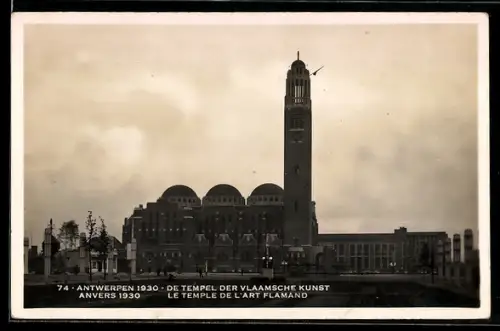 AK Anvers, Exposition Internationale 1930, Le Temple de L`Art Flamand
