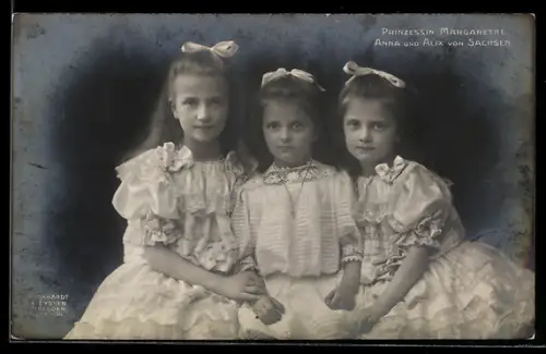 AK Prinzessinnen Margarethe, Anna und Alix von Sachsen