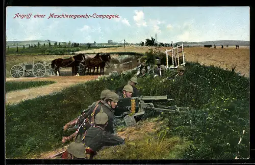 AK Angriff einer Maschinengewehr-Compagnie