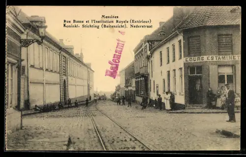 AK Messines, Rue Basse et Institution Royale, Nederstraat en Koninkl. Stichting