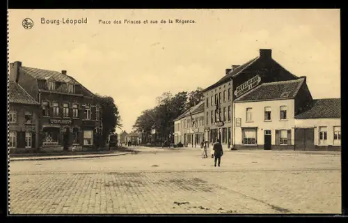 AK Bourg-Léopold, Place des Princes et rue de la Régence