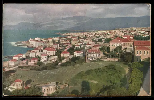 AK Beirut, Sicht auf die Berge über die Stadt