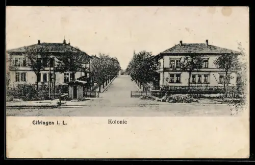 AK Elfringen, Kolonie, Strassenpartie