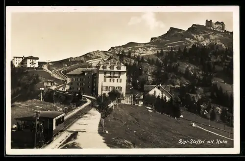 AK Rigi-Staffel, Ansicht mit Kulm, Gasthaus