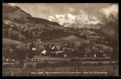 AK Reichenbach, Reichenbach & La Blumlisalp, Ligne du Lötschberg