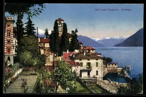 AK Brissago, Ortspartie am Lago Maggiore