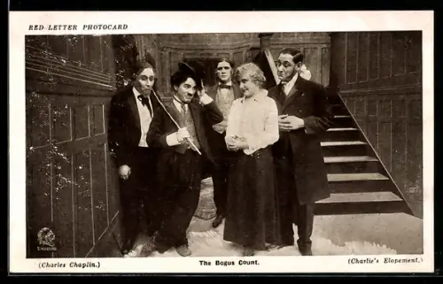 AK Schauspieler Charlie Chaplin im Film Charlie`s Elopement