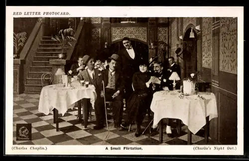 AK A small Flirtation, Charlie Chaplin