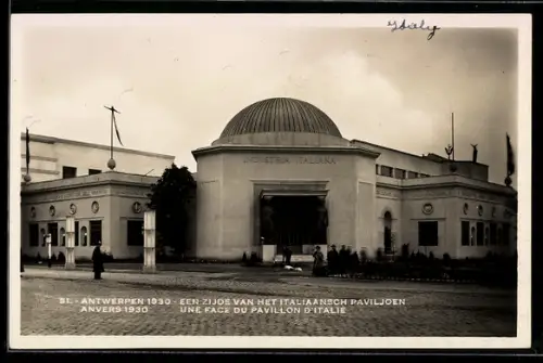 AK Antwerpen, Wereldtenoonstelling 1930, Een Zijde van het Italiaansch Paviljoen