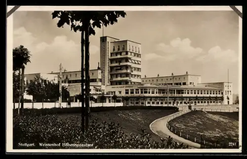 AK Stuttgart, Bauhaus, Weissenhof Höhenrestaurant