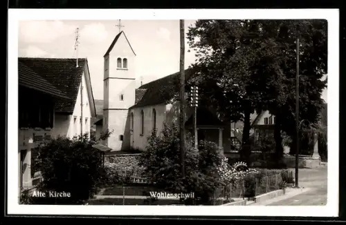 AK Wohlenschwil, Alte Kirche mit Strassenpartie