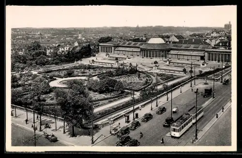 AK Bruxelles, Jardin Botanique, Plantentuin, Strassenbahn