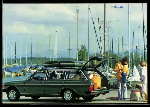 AK Mercedes-Benz 240 TD, Autowerbung, Hafen