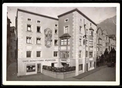 AK Innsbruck, Cafe-Konditorei Munding, Kiebachgasse 16