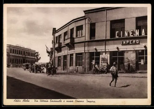AK Addis Abeba, Via Vittorio Emanuele e nuova Cinema Impero, Kino