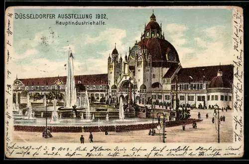 AK Düsseldorf, Ausstellung 1902, Hauptindustriehalle