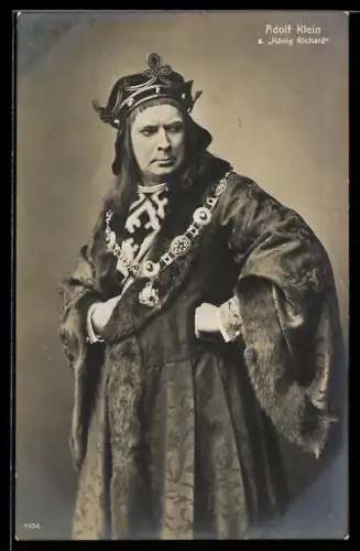 AK Schauspieler Adolf Klein als König Richard