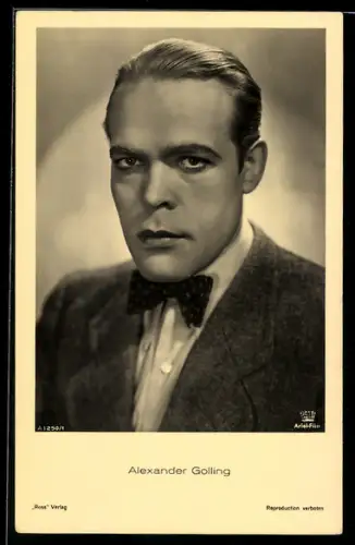 AK Schauspieler Alexander Golling mit ernsten Blick