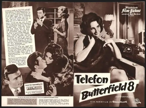 Filmprogramm IFB Nr. 5558, Telefon Butterfield 8, Elizabeth Taylor, Laurence Harvey, Regie: Daniel Mann