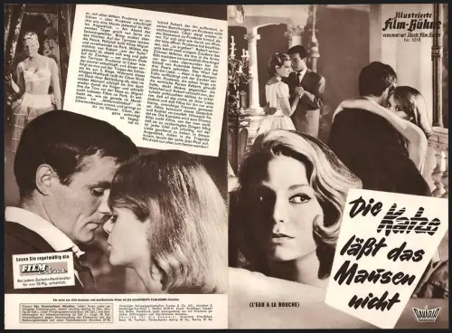 Filmprogramm IFB Nr. 5518, Die Katze lässt das Mausen nicht, Bernadette Lafont Francois Brion, Regie: Jacques Poitrenaud