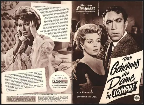 Filmprogramm IFB Nr. 5489, Das Geheimnis der Dame in Schwarz, Lana Turner, Anthony Quinn, Regie: Michael Gordon
