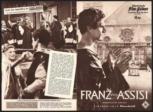 Filmprogramm IFB Nr. 5912, Franz von Assisi, Bradford Dillman, D. Hart, Regie: Michael Curtiz